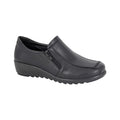 Front - Boulevard Womens/Ladies Twin Zip Loafers