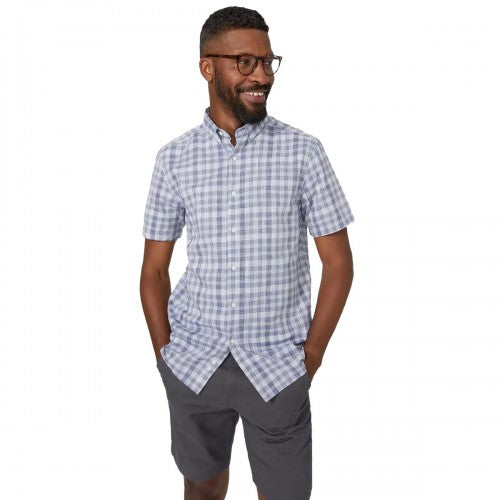 Front - Maine Mens Checked Textured Shirt