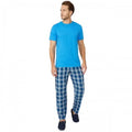 Front - Debenhams Mens Checked Brushed Pajama Set