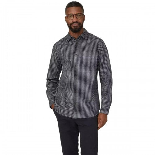 Front - Maine Mens Gingham Long-Sleeved Shirt