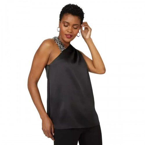 Front - Principles Womens/Ladies Sequin Satin Trim Top
