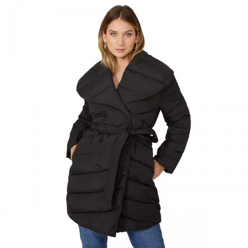 Front - Principles Womens/Ladies Padded Asymmetric Long Coat