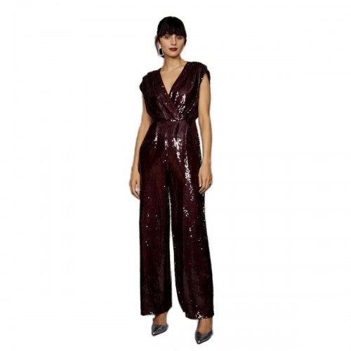 Front - Principles Womens/Ladies Sequin Wrap Sleeveless Jumpsuit