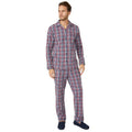 Front - Debenhams Mens Checked Woven Long Pyjama Set