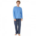 Front - Debenhams Mens Striped Woven Long Pyjama Set