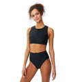 Front - Debenhams Womens/Ladies Zip Front Active Bikini Top