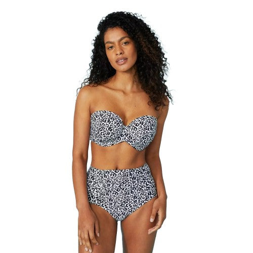 Front - Gorgeous Womens/Ladies Leopard Print Strapless Bikini Top
