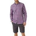 Front - Maine Mens Shadow Checked Long-Sleeved Shirt