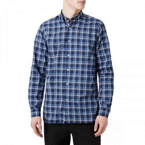 Front - Maine Mens Double Checked Long-Sleeved Shirt