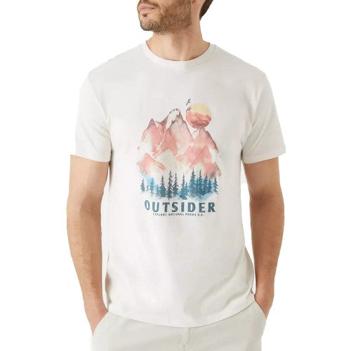 Front - Mantaray Mens Outsider Printed T-Shirt
