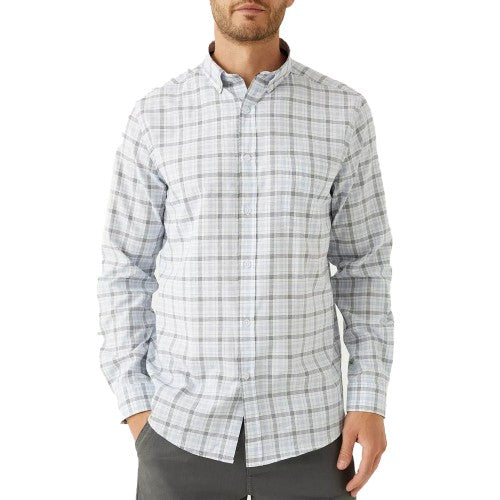 Front - Maine Mens Quart Check Long-Sleeved Shirt