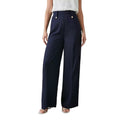 Front - Principles Womens/Ladies Button Detail Wide Leg Pants