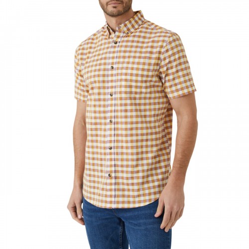 Front - Mantaray Mens Haze Checked Shirt