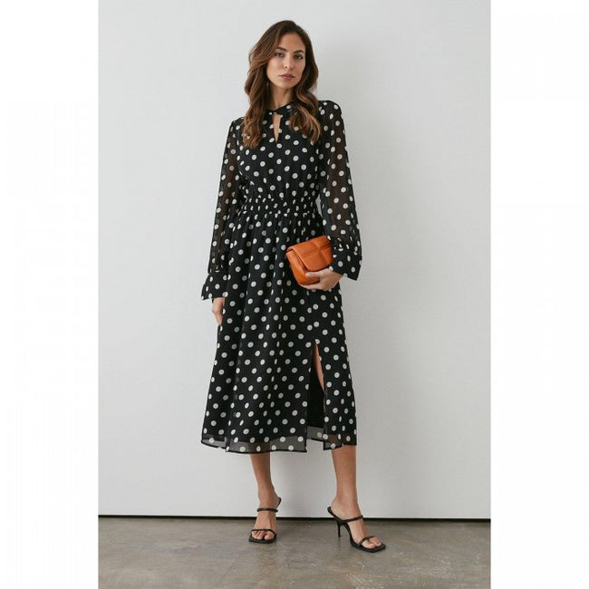 Front - Principles Womens/Ladies Spotted Keyhole Dress