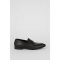 Front - Debenhams Mens Tumbled Leather Loafers
