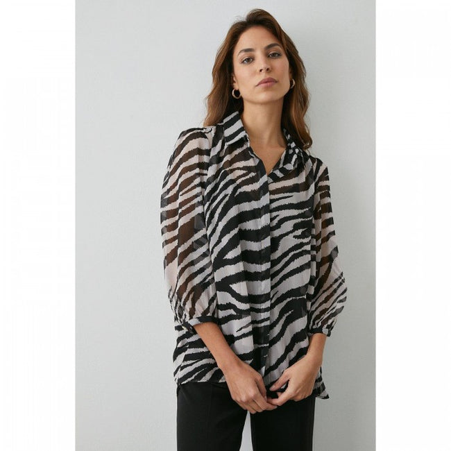 Front - Principles Womens/Ladies Zebra Print Shirt