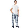 Front - Debenhams Mens Woven Checked Lounge Pants
