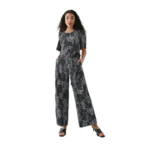 Front - Dorothy Perkins Womens/Ladies Printed Flutter Jumpsuit