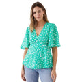 Front - Dorothy Perkins Womens/Ladies Ditsy Print Button Front Blouse