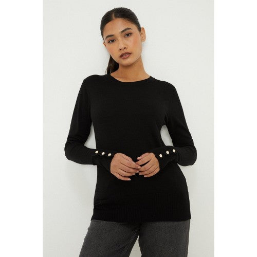 Front - Dorothy Perkins Womens/Ladies Buttoned Cuff Petite Sweater