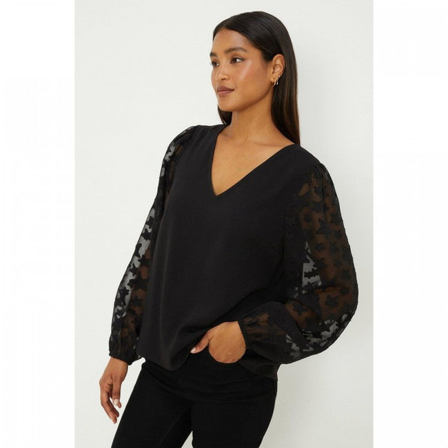 Front - Dorothy Perkins Womens/Ladies Star Devoré Blouse