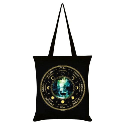 Front - Grindstore Pagan Calendar Tote Bag