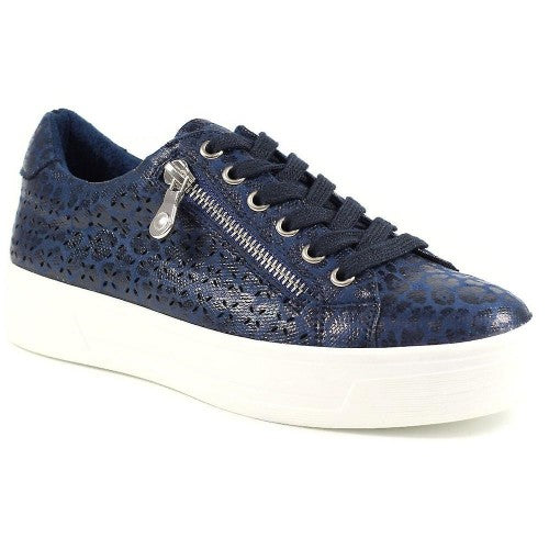 Front - Lunar Womens/Ladies Charm Leopard Print Sneakers