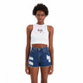 Front - OnePointFive°C Womens/Ladies Barbie Logo Crop Top