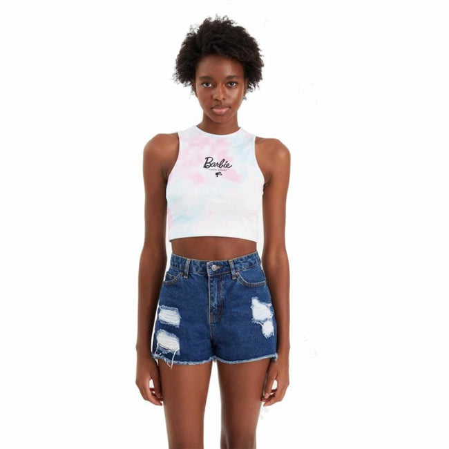 Front - OnePointFive°C Womens/Ladies Barbie Logo Crop Top