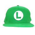 Front - Super Mario Button Luigi Snapback Cap