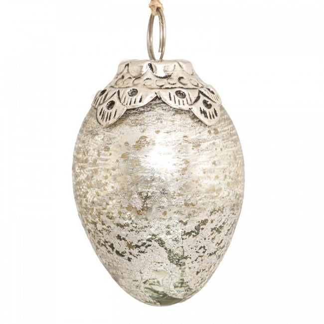 Front - Hill Interiors The Noel Collection Mercury Oval Bauble