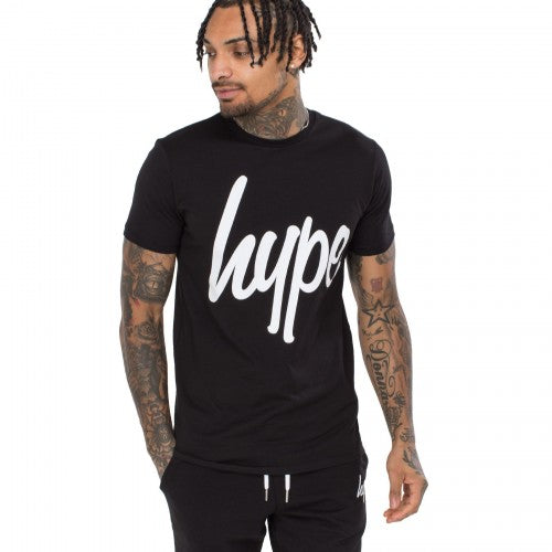 Front - Hype Mens Script T-Shirt