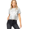 Front - Hype Womens/Ladies Script Crop Top