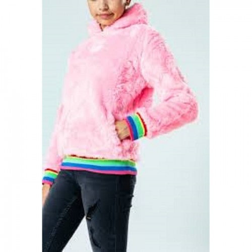 Pink - Lifestyle - Hype Childrens-Kids Cropped Pullover Hoodie
