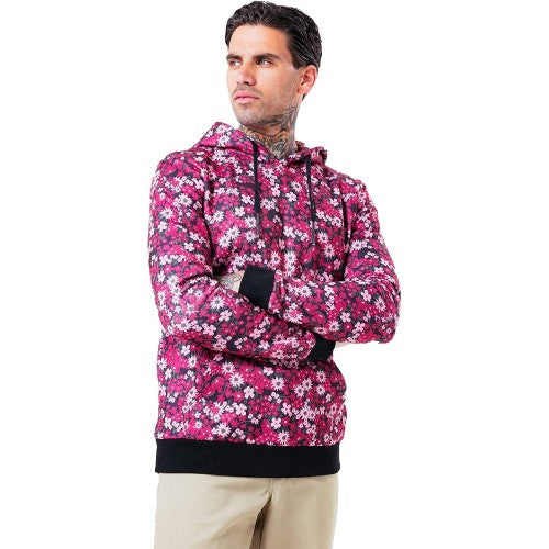 Front - Hype Mens Hand Floral Hoodie