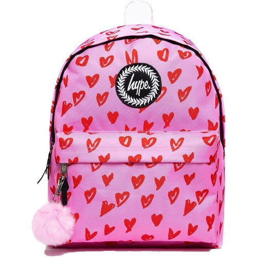 Front - Hype Scribble Heart Knapsack