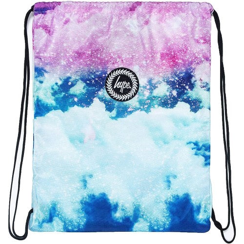 Front - Hype Glitter Skies Drawstring Bag
