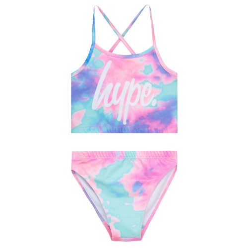Front - Hype Girls Smudge Script Bikini