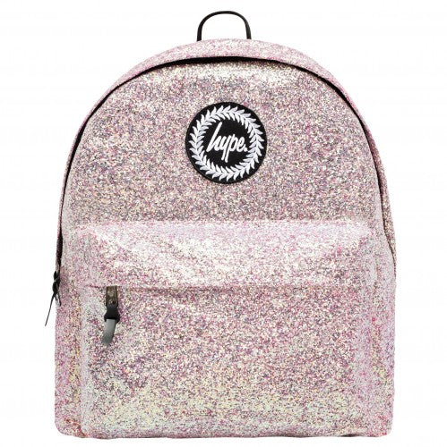 Front - Hype Iridescent Sequin Knapsack