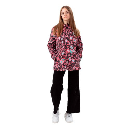 Front - Hype Girls Leopard Print Raincoat