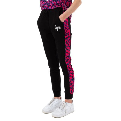 Front - Hype Girls Neon Cheetah Script Sweatpants