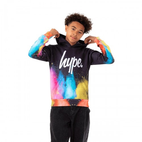Front - Hype Boys Colour Explosion Script Hoodie
