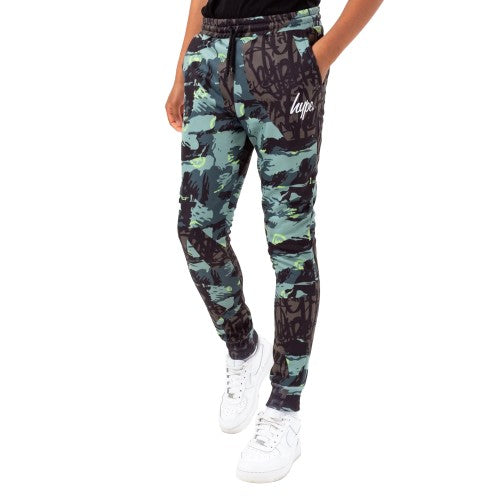 Front - Hype Boys Tyler Camo Script Sweatpants