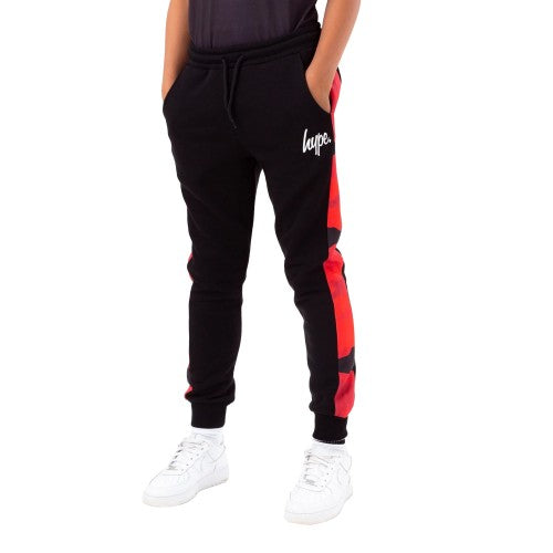 Front - Hype Boys Camo Panel Script Sweatpants