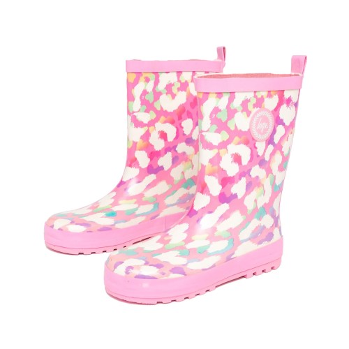 Front - Hype Childrens/Kids Leopard Galoshes