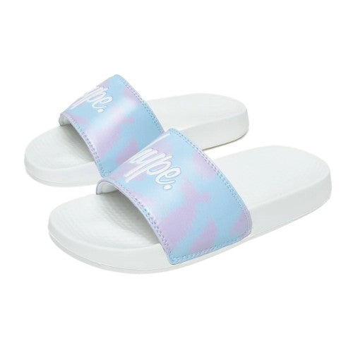 Front - Hype Childrens/Kids Splodge Tie Dye Script Sliders