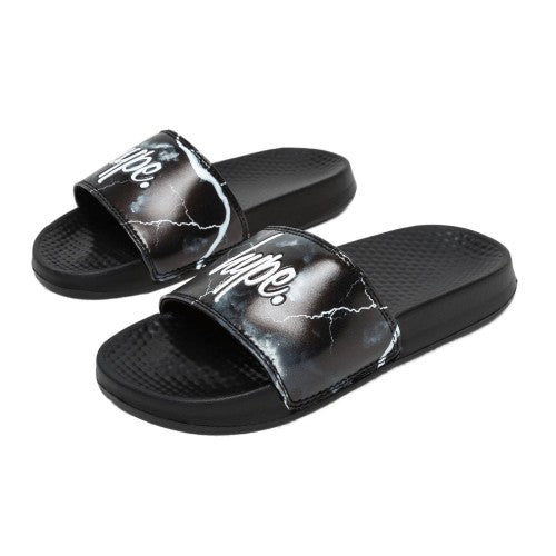 Front - Hype Childrens/Kids Smokey Storm Outline Script Sliders