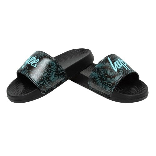 Front - Hype Childrens/Kids Topographic Mini Script Sliders