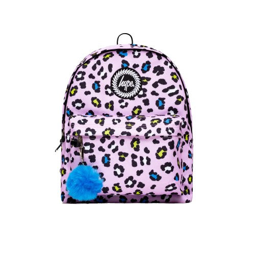 Front - Hype Leopard Print Knapsack