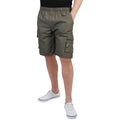 Front - Krisp Mens Plain Cotton Cargo Shorts